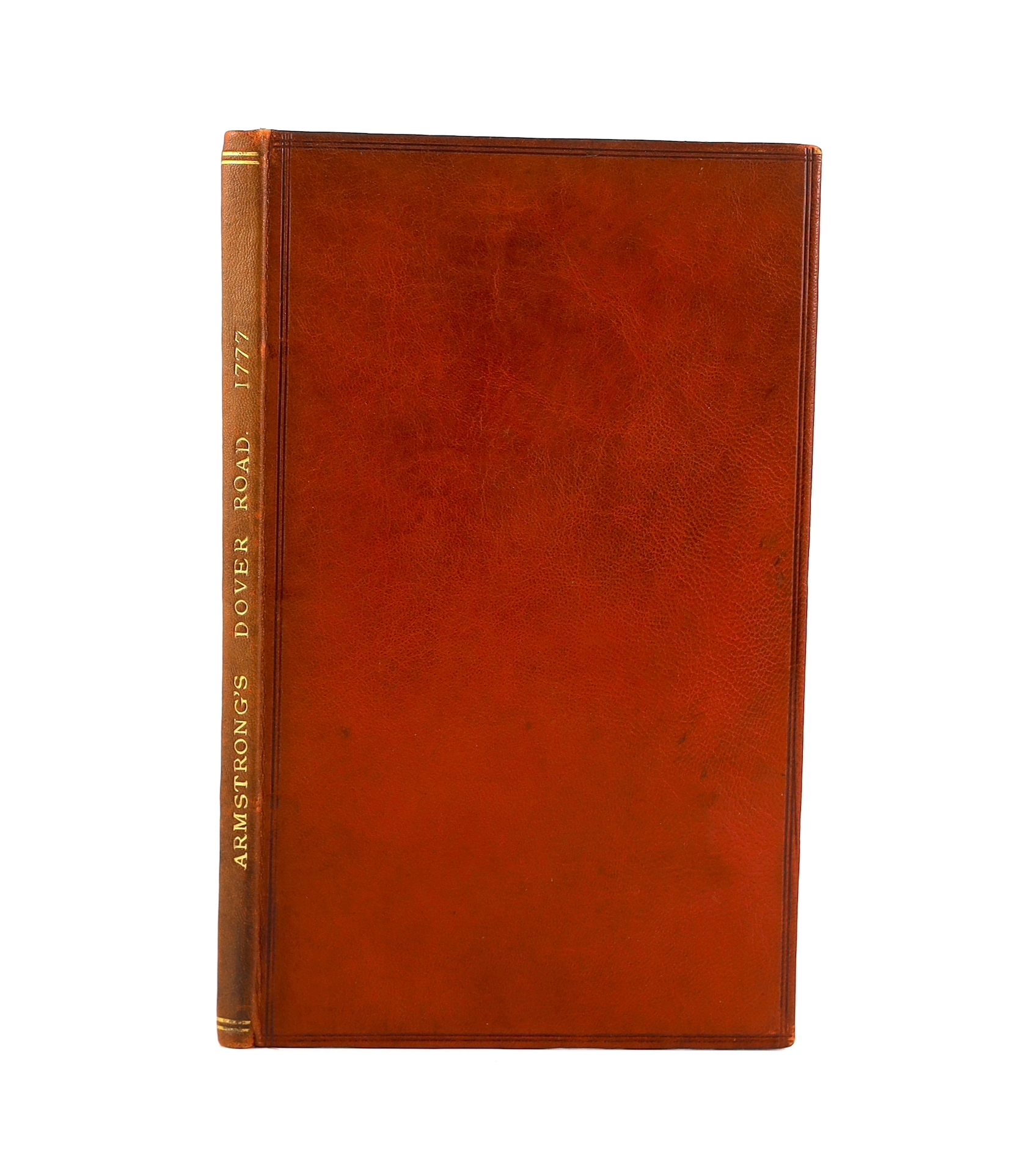 Armstrong, Mostyn John - Armstrong's Actual Survey of the Great Post Road between London and Dover. With the country three miles on each side ... engraved title, engraved advert. leaf, general (coastal) and six road maps